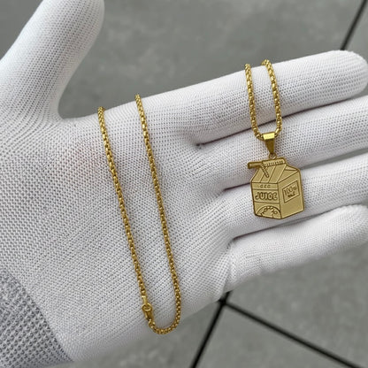Juice WRLD 'Juice Box' Necklace Gold