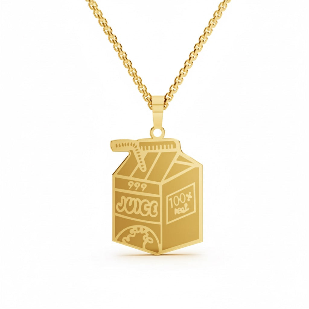 Juice WRLD 'Juice Box' Necklace Gold