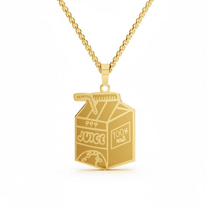 Juice WRLD 'Juice Box' Necklace Gold