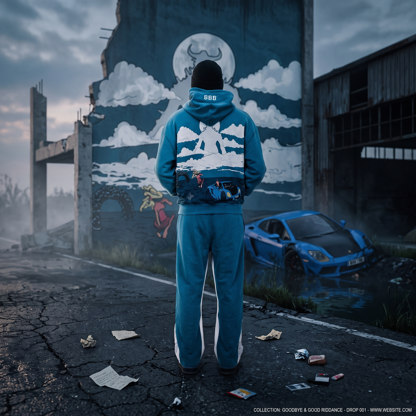 Goodbye & Good Riddance Tracksuit Blue